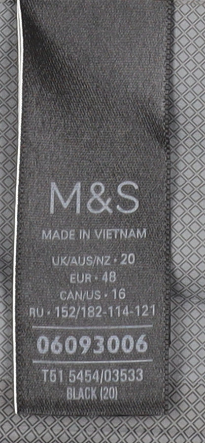 Preloved Marks and Spencer Black Jacket Unisex Size 20 - Label