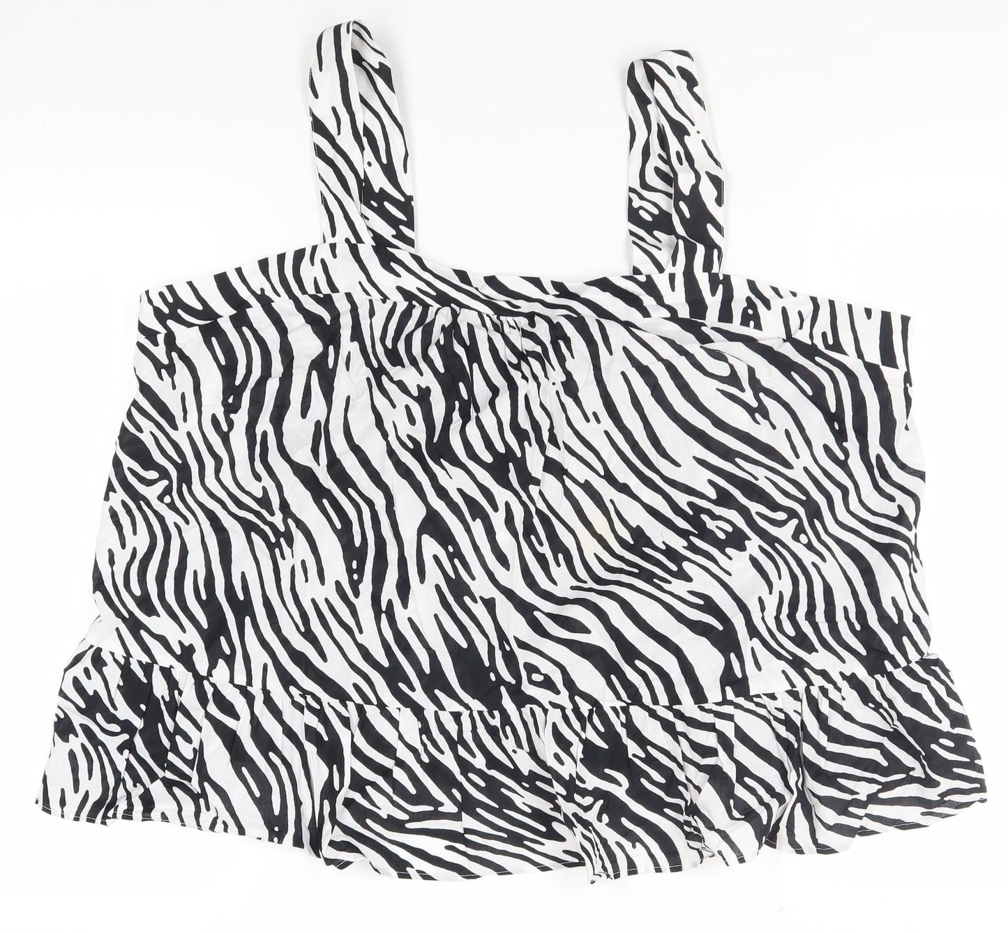 Marks & Spencer Women's Black Zebra Tank Camisole Size 24