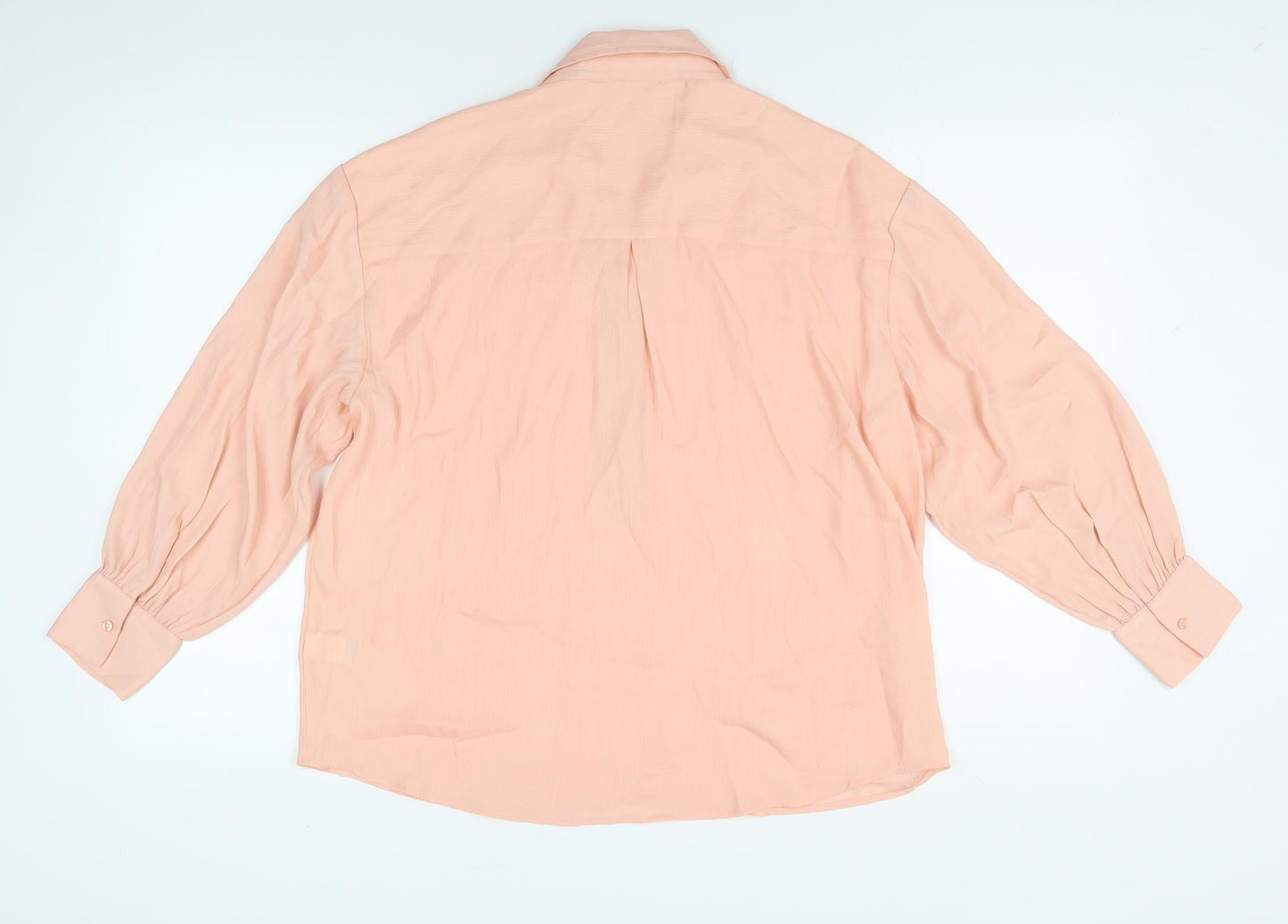 Marks and Spencer Women's Pink Blouse Long Sleeve Size 14