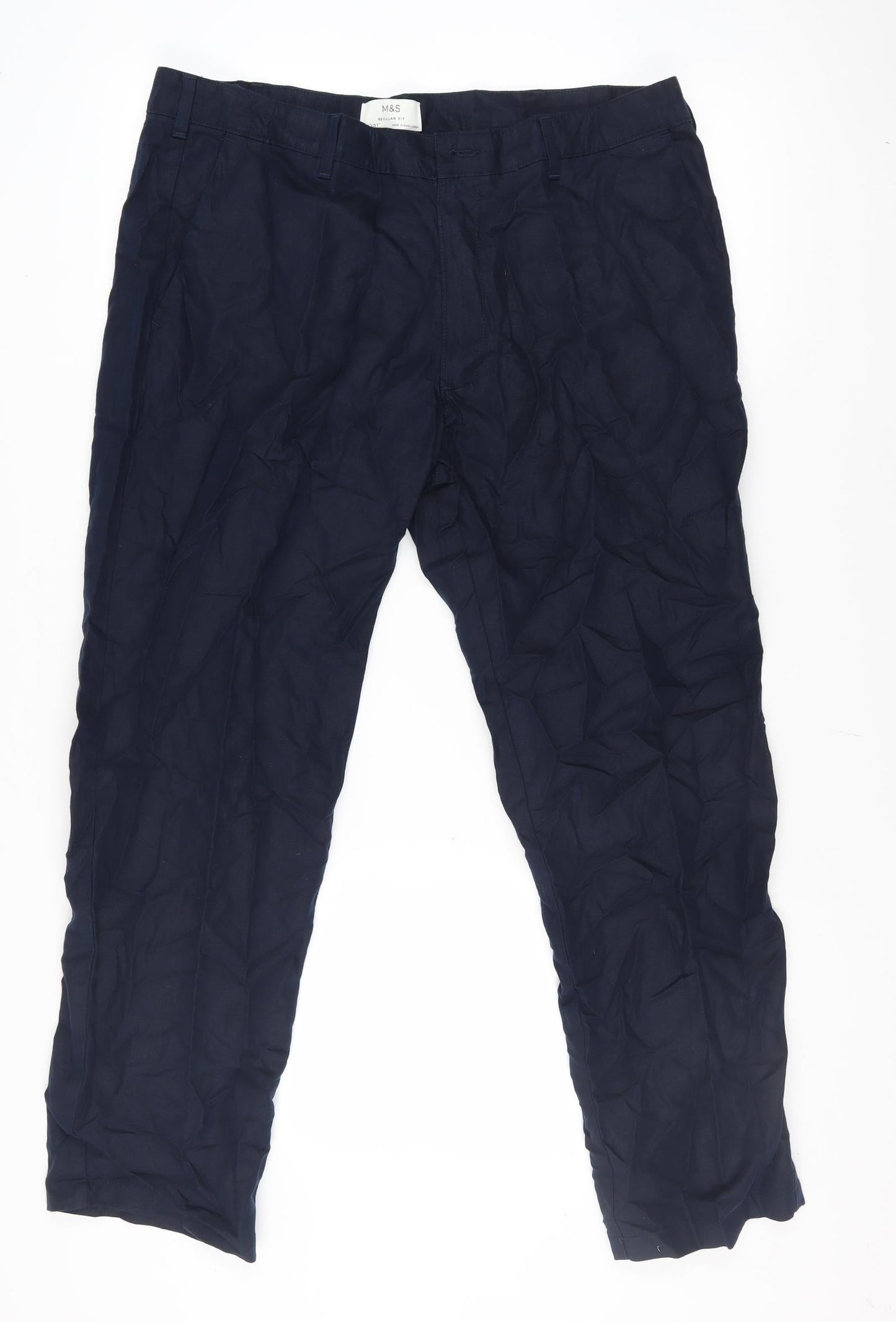 Marks and Spencer Blue Chino Trousers Size 40