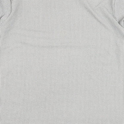 H&M Womens Black Geometric Polyester Basic Blouse Size M Boat Neck