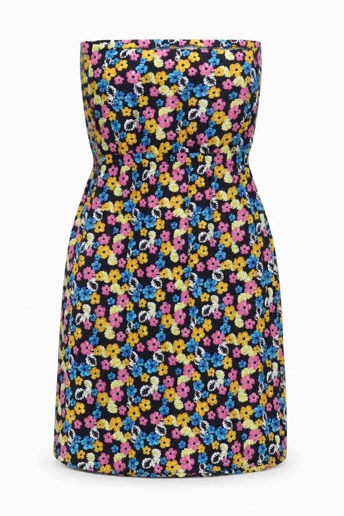 Stuido Womens Multicoloured Floral Viscose Mini Size 12 Off the Shoulder Pullover