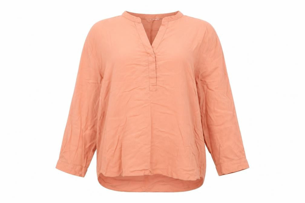 Unqlo Womens Pink Viscose Basic Blouse Size M V-Neck