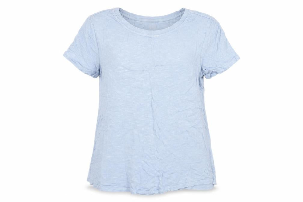 Gap Womens Blue Viscose Basic T-Shirt Size S Crew Neck