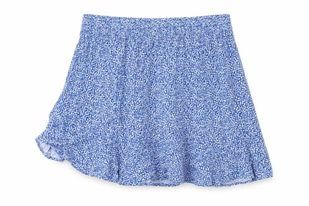 Marks & Spencer Womens Blue Floral Viscose Flare Skirt Size 24