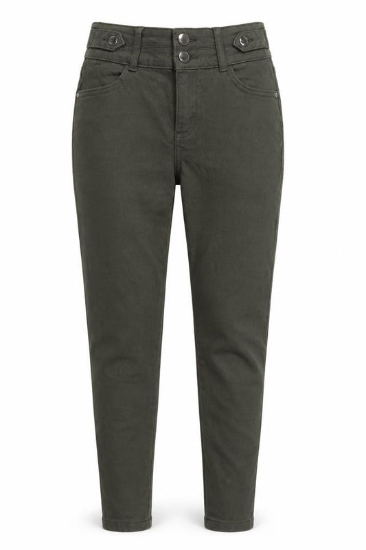 Dorothy Perkins Womens Green Cotton Skinny Jeans Size 6 L26 in Regular Zip