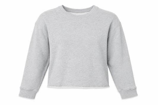 Miss Selfridge Womens Grey Polyester Pullover Sweatshirt Size 10 Pullover - Cropped