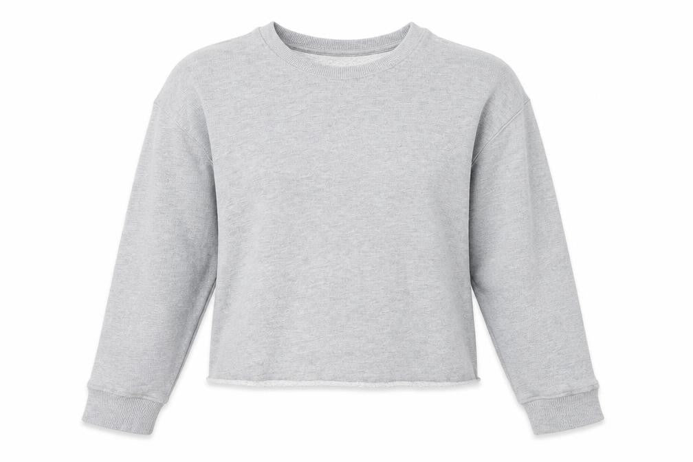 Miss Selfridge Womens Grey Polyester Pullover Sweatshirt Size 10 Pullover - Cropped