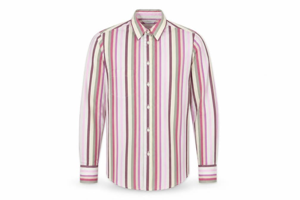NEXT Mens Multicoloured Striped Cotton Button-Up Size M Collared Button