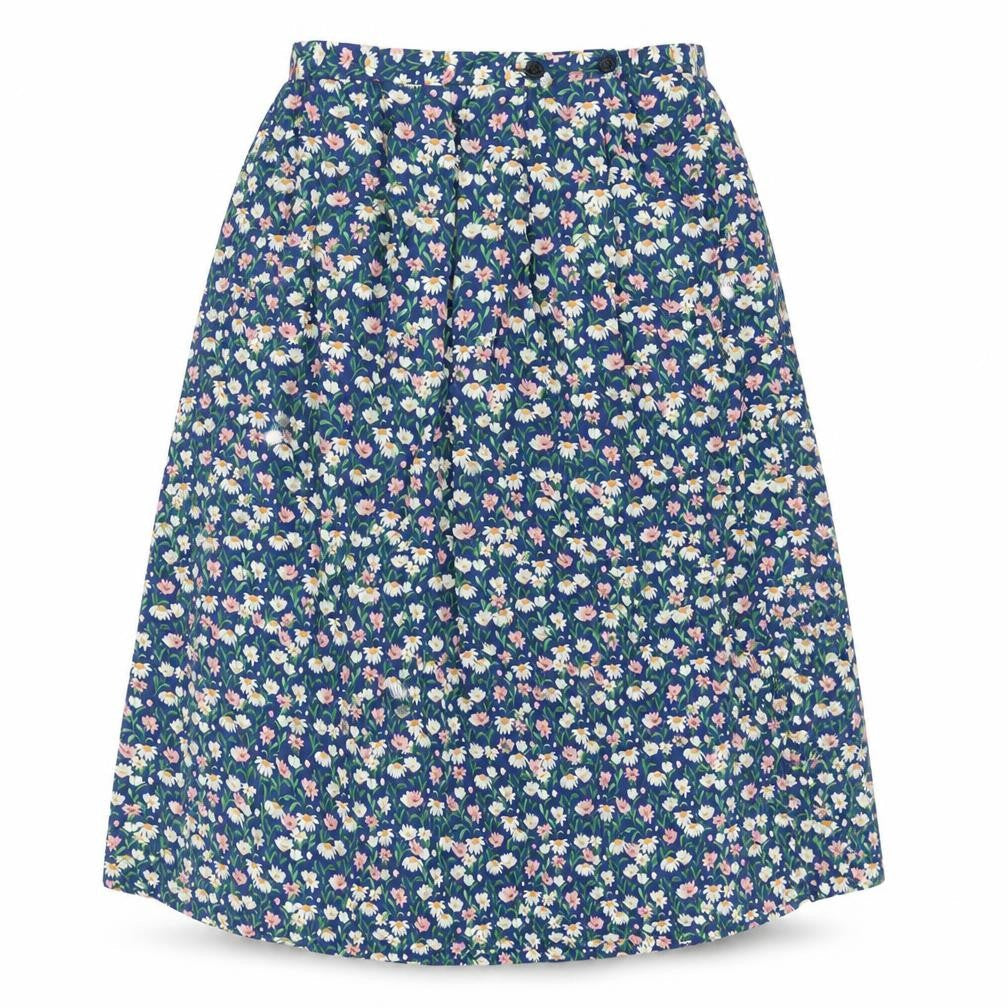 Country Collection Womens Multicoloured Floral Polyester A-Line Skirt Size 14 Button