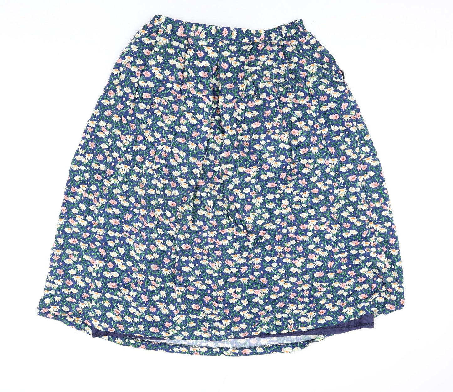 Country Collection Womens Multicoloured Floral Polyester A-Line Skirt Size 14 Button