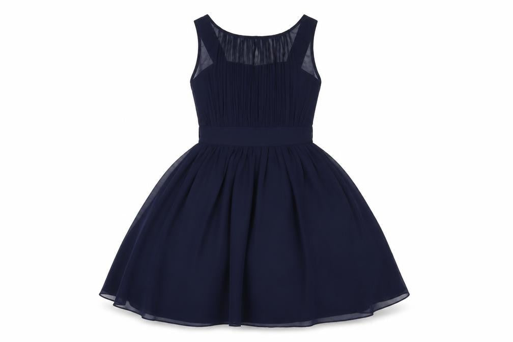 Showcase Womens Blue Polyester Fit & Flare Size 10 Round Neck Pullover - Pleated Bodice