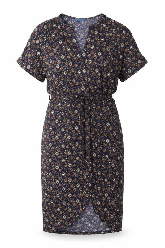 Next Womens Multicoloured Geometric Polyester Sheath Size 10 V-Neck Pullover