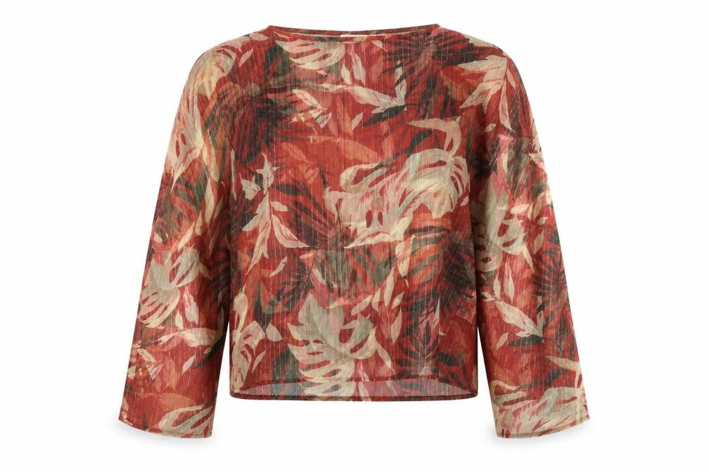 EWM Womens Red Geometric Polyester Cover Up Size L