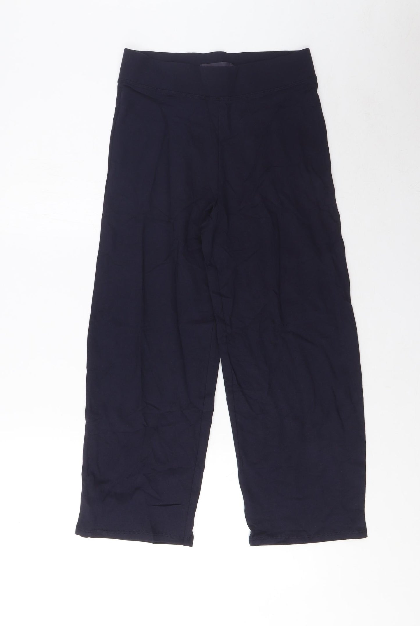 Marks and Spencer Womens Blue Cotton Sweatpants Trousers Size 6 L23 in Regular