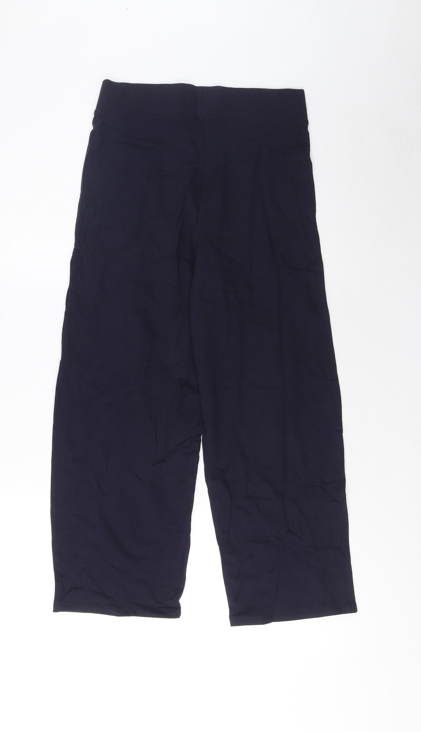 Marks and Spencer Womens Blue Cotton Sweatpants Trousers Size 6 L23 in Regular