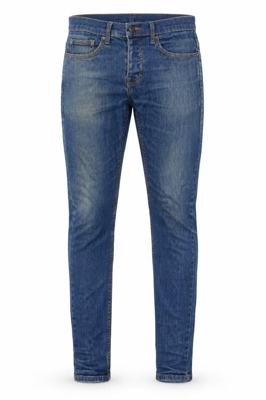 Topman Mens Blue Cotton Skinny Jeans Size 30 in L29 in Regular Zip