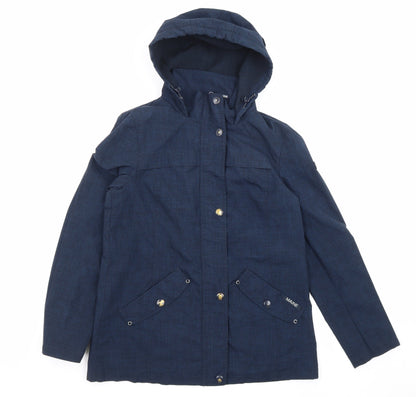 Additional front view of Maine New England women’s blue jacket, size UK 10, zip