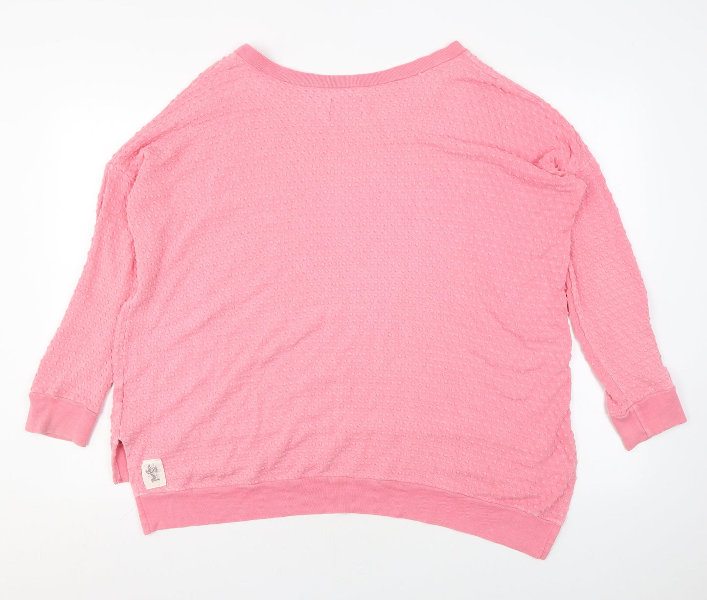 A Postcard From Brighton Womens Pink Polka Dot Viscose Pullover Sweatshirt Size 8 Pullover