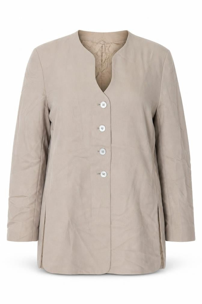 Planet Womens Beige Jacket Blazer Size 16 Button