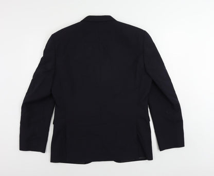 Next Mens Blue Polyester Jacket Suit Jacket Size 40 Regular