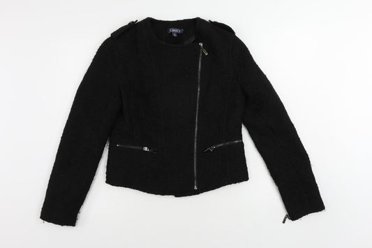 Amphora Womens Black Jacket Size S Zip