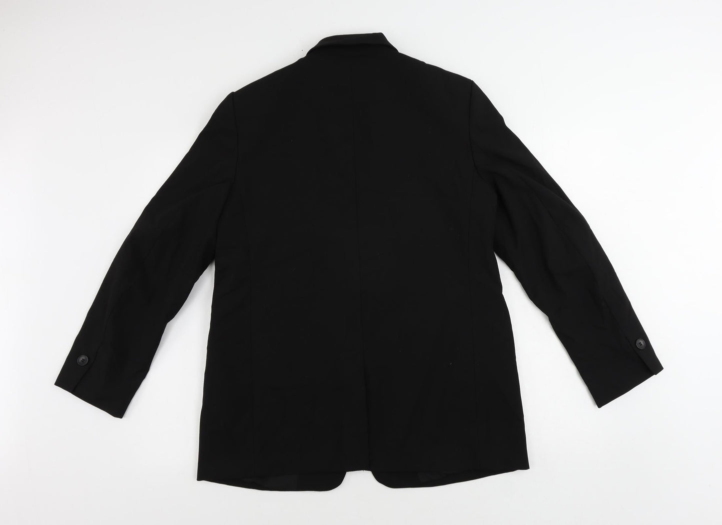 H&M Womens Black Jacket Blazer Size M Button