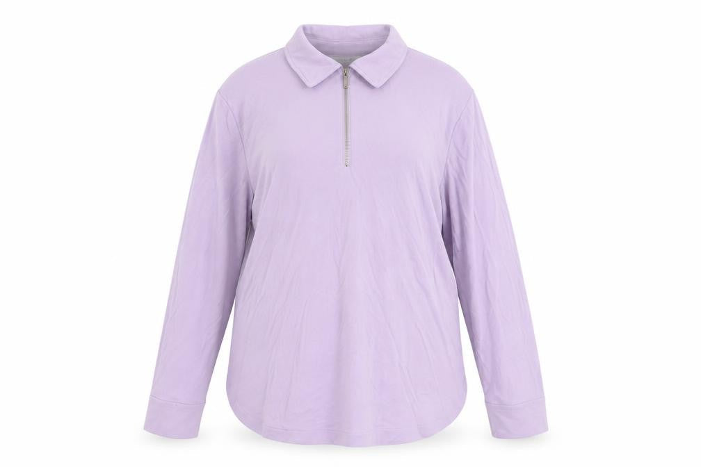 Autograph Womens Purple Modal Pullover Sweatshirt Size 16 Zip