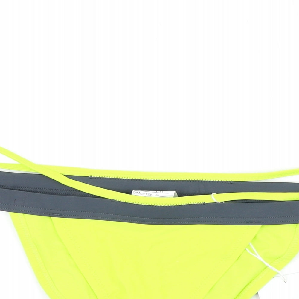 Speedo Womens Yellow Polyamide Swim Bottom Size M