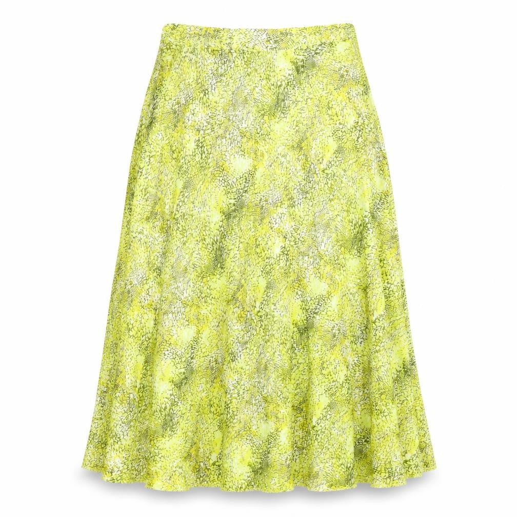 Marks & Spencer Womens Yellow Geometric Polyester Swing Skirt Size 6