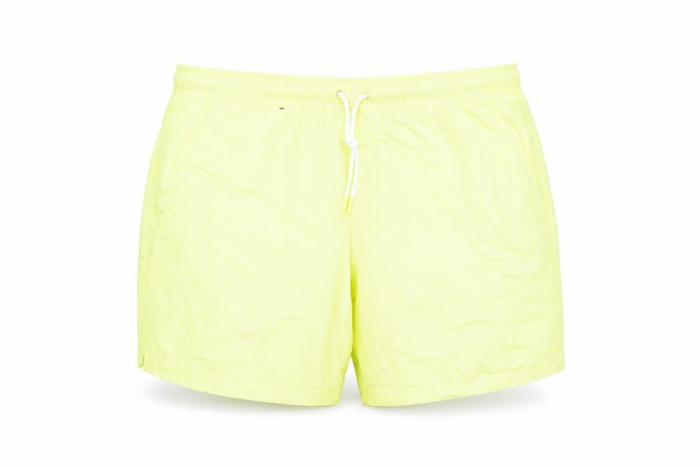 Marks & Spencer Mens Yellow Polyester Bermuda Shorts Size 2XL Regular Drawstring - Swim Shorts