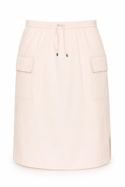 Marks & Spencer Womens Pink Polyester A-Line Skirt Size 18 Drawstring