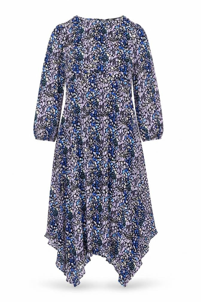 Marks & Spencer Womens Multicoloured Animal Print Viscose A-Line Size 8 Round Neck Button