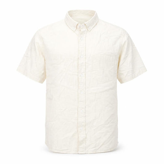 ASOS Mens Beige Cotton Button-Up Size M Collared Button