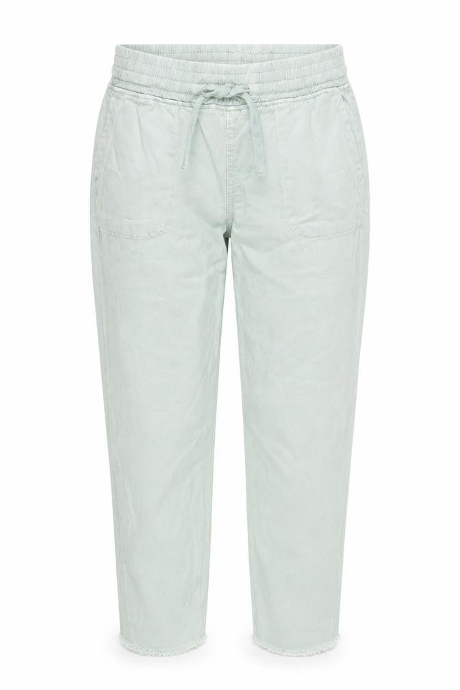 Zara Womens Green Lyocell Carrot Trousers Size M L22 in Regular Drawstring - Elasticated Waist
