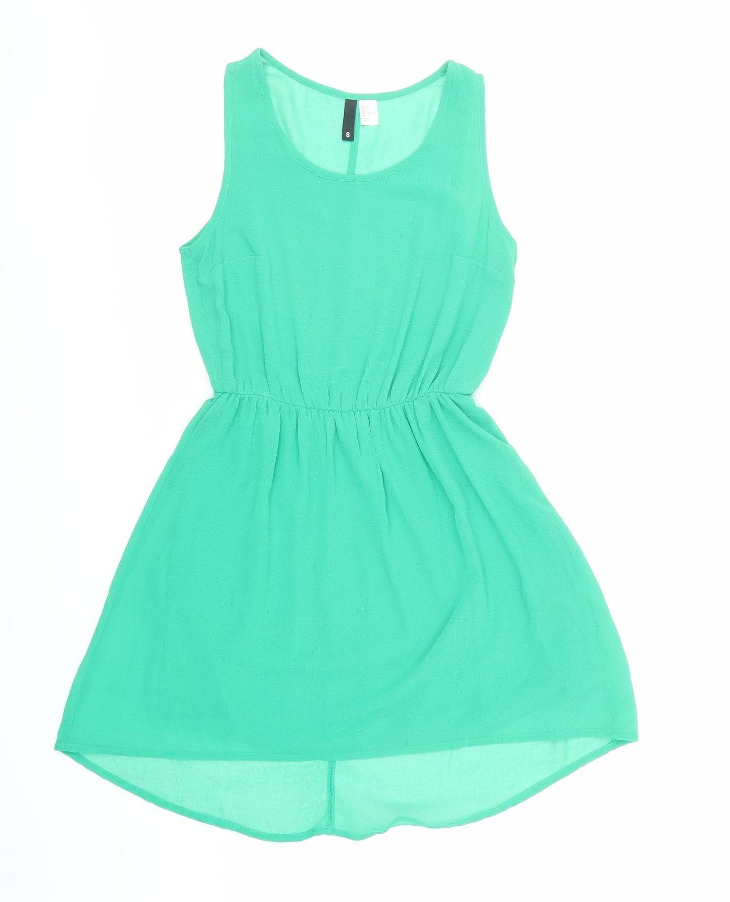Divided by H&M Womens Green Polyester Fit & Flare Size 8 Round Neck Pullover