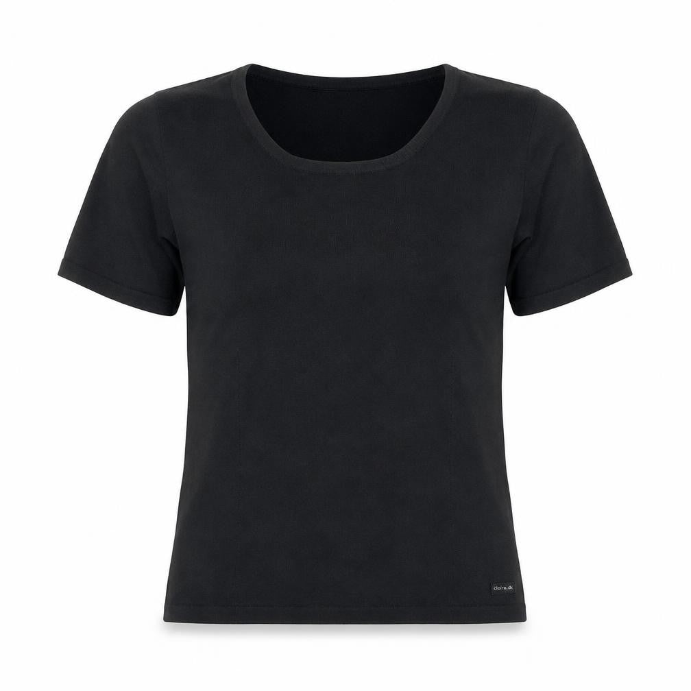 Claire.Dk Womens Black Round Neck Viscose Pullover Jumper Size S
