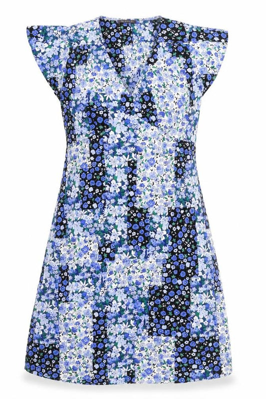 Marks and Spencer Womens Multicoloured Floral Polyester A-Line Size 12 V-Neck Pullover