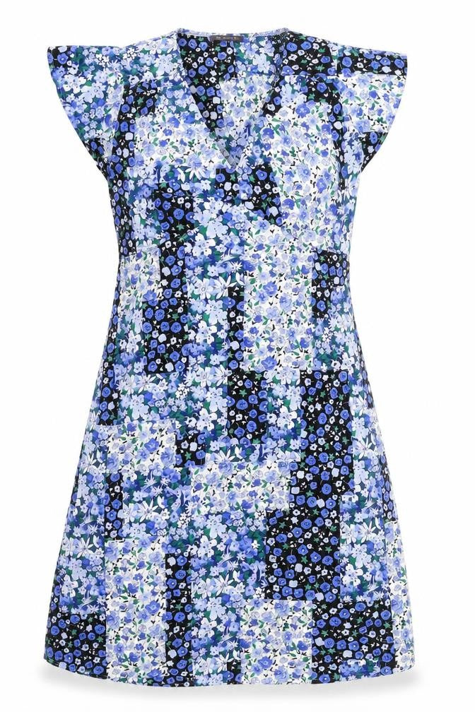 Marks & Spencer Womens Multicoloured Floral Polyester A-Line Size 12 V-Neck Pullover
