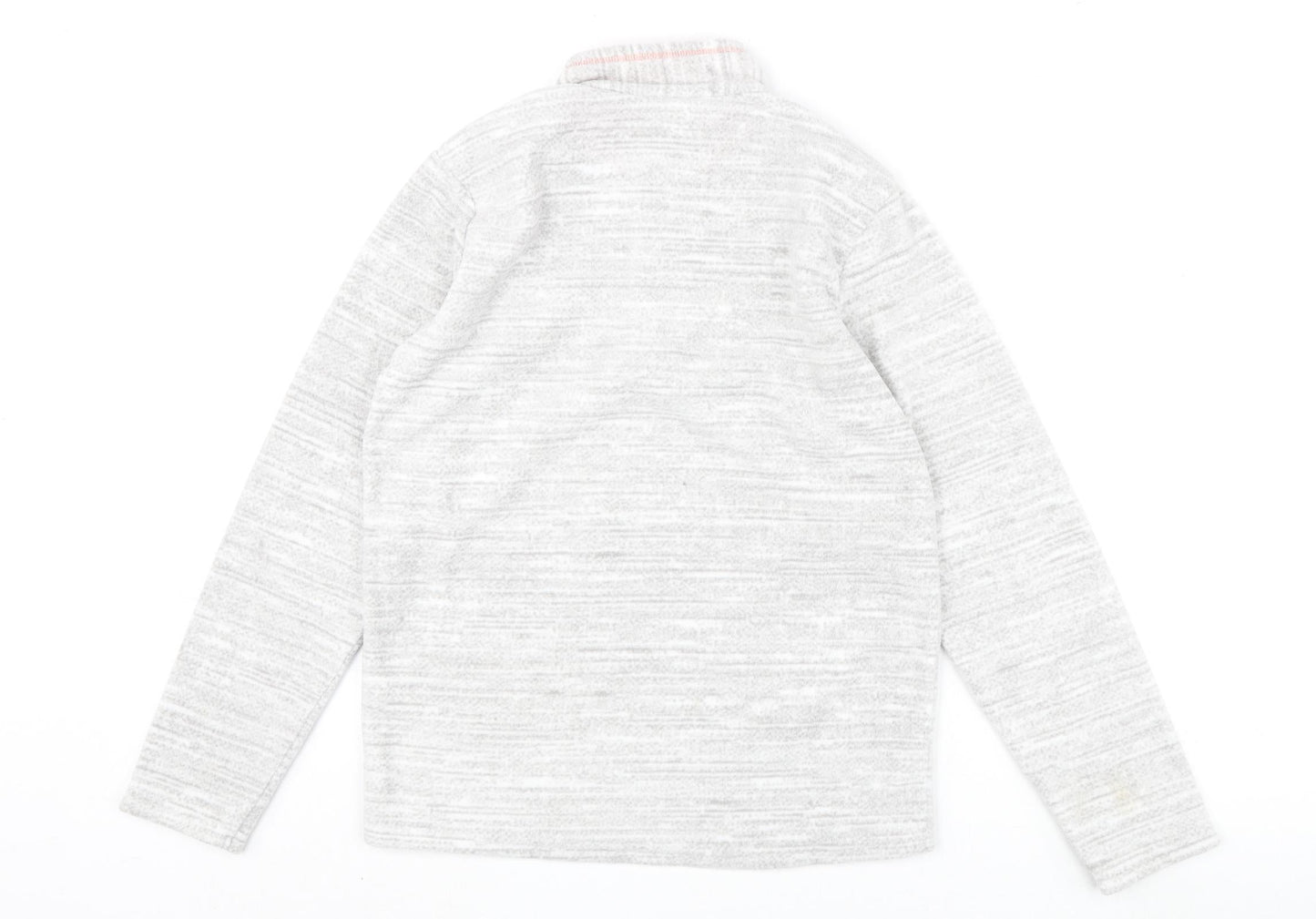 DECATHLON Girls Grey Polyester Pullover Sweatshirt Size M Zip