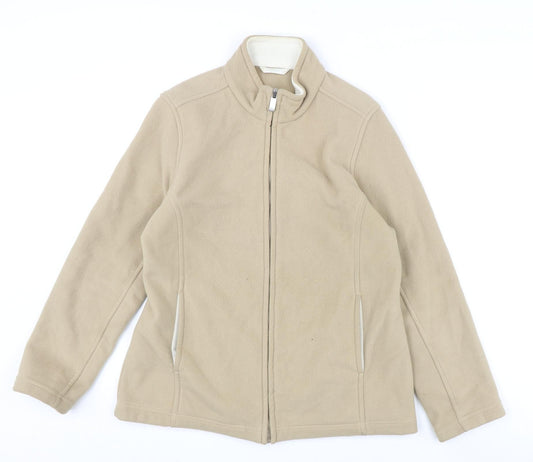Marks and Spencer Womens Beige Jacket Size 12 Zip