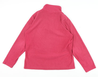 Freedom Trail Womens Pink Polyester Pullover Sweatshirt Size 12 Zip