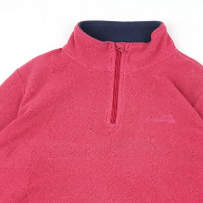 Freedom Trail Womens Pink Polyester Pullover Sweatshirt Size 12 Zip