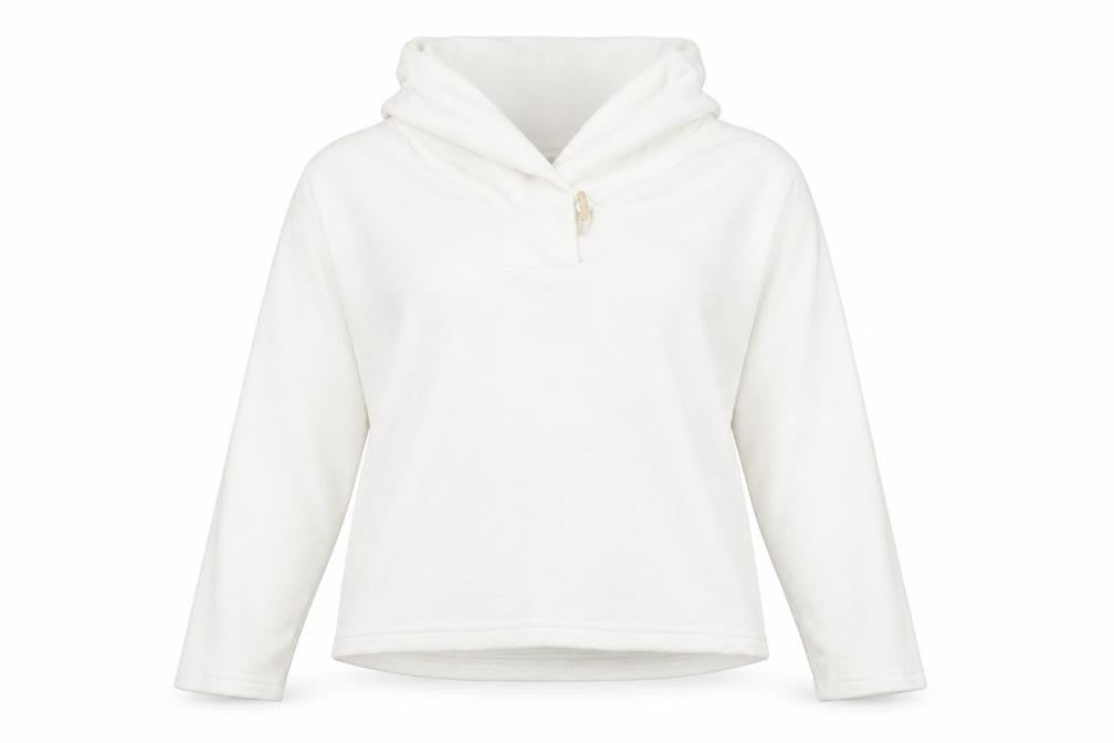 Cotton Traders Womens White Polyester Pullover Sweatshirt Size 14 Pullover - Size 14-16