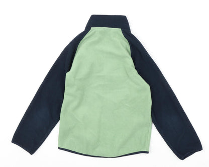 Back view of H&M boys’ green jacket, size 6-7, years zip -, size 6-8