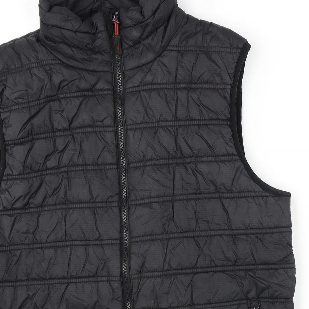 Castle Clothing Mens Black Gilet Coat Size S Zip