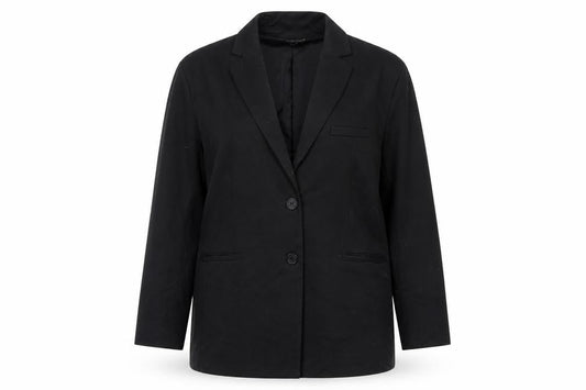Divided Womens Black Polyester Jacket Blazer Size L