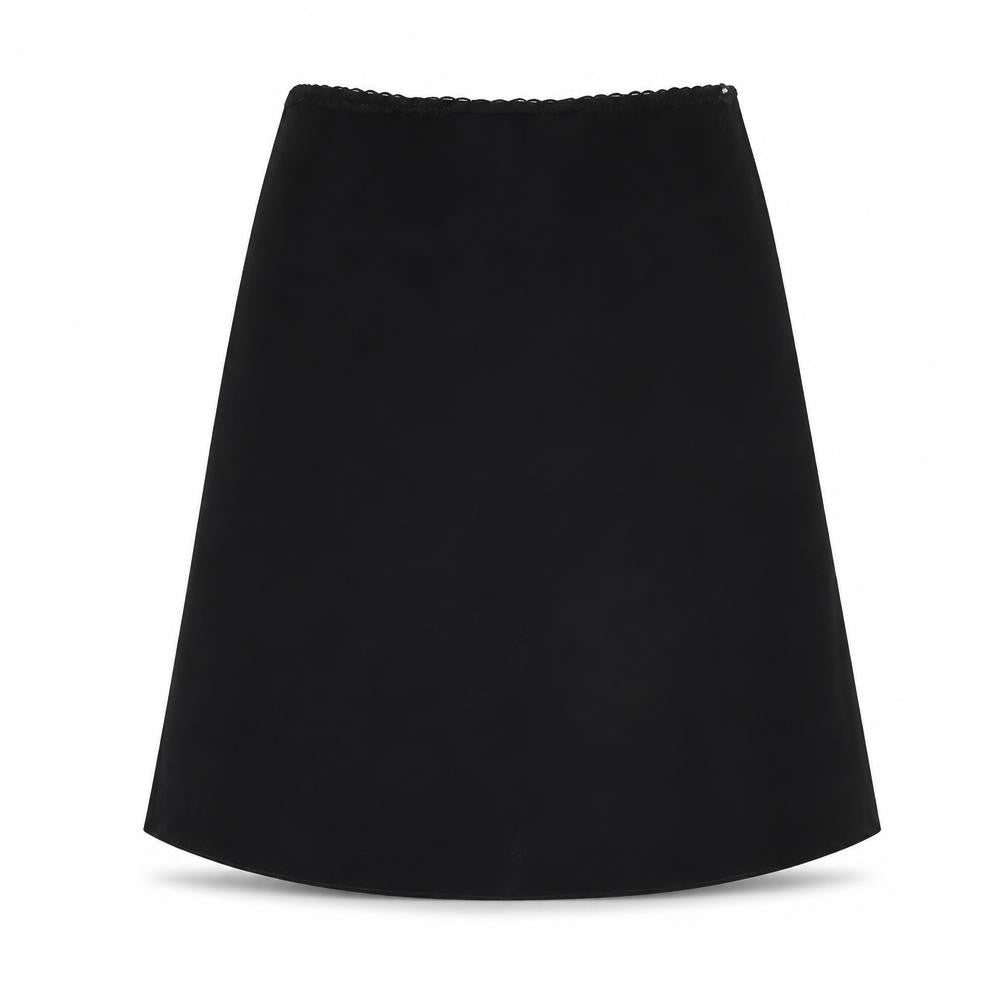Topshop Womens Black Polyester A-Line Skirt Size 8