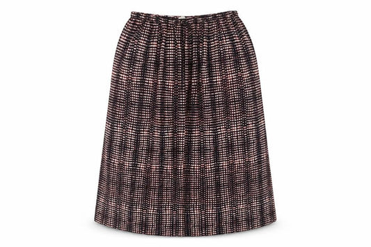 Per Una Womens Black Geometric Polyester Peasant Skirt Size 14 Drawstring