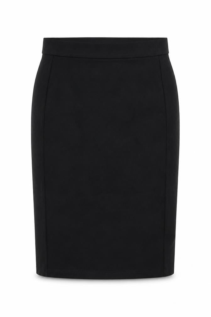 Marks & Spencer Girls Black Vinyl Straight & Pencil Skirt Size 11-12 Years Regular Pull On